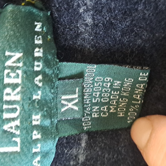 Ralph Lauren Wool Cardigan Button Down Lambswool Loose Fit Front Pockets Jacket - Picture 3 of 9